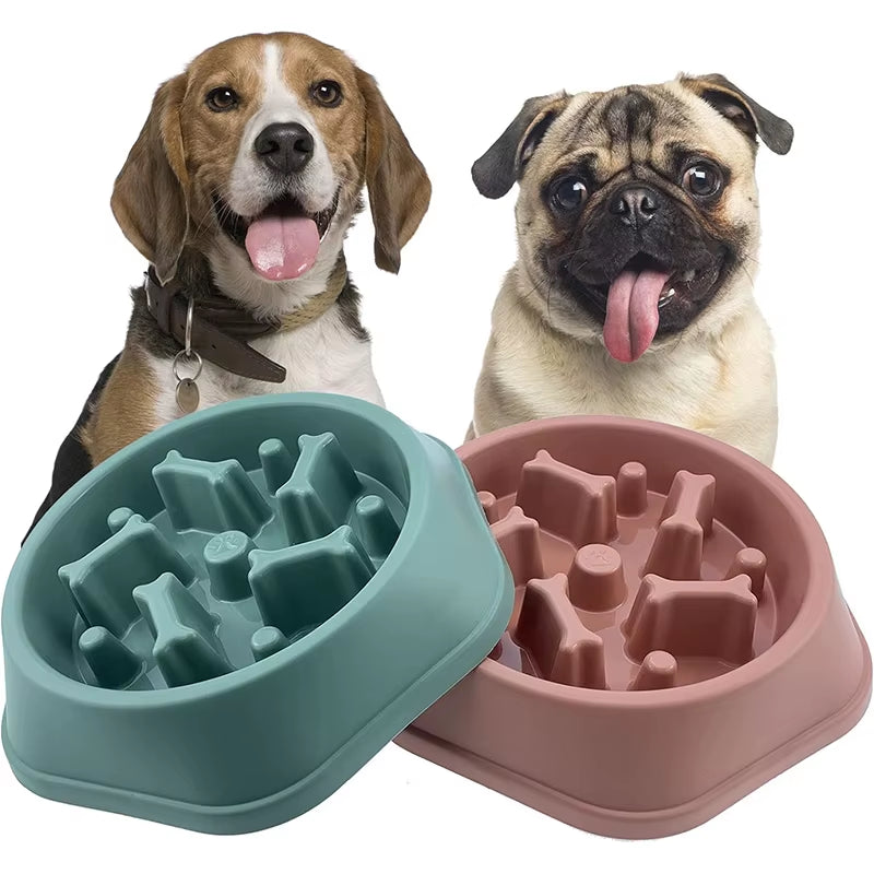 Anti-Choking Slow Feeder Dog Bowl – Non-Slip Interactive Puzzle Dish for Healthy Eating & Digestion