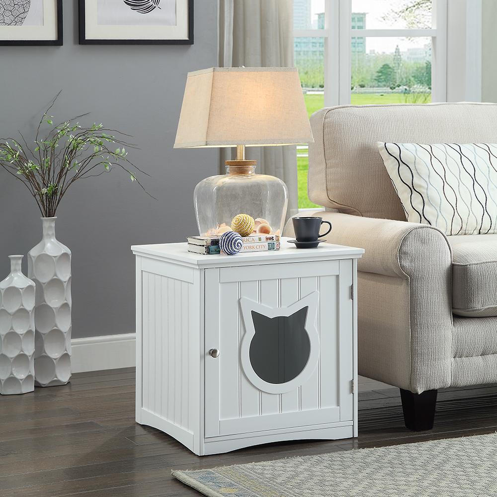 Luxury Cat House Side Table – Stylish Nightstand & Litter Box Enclosure