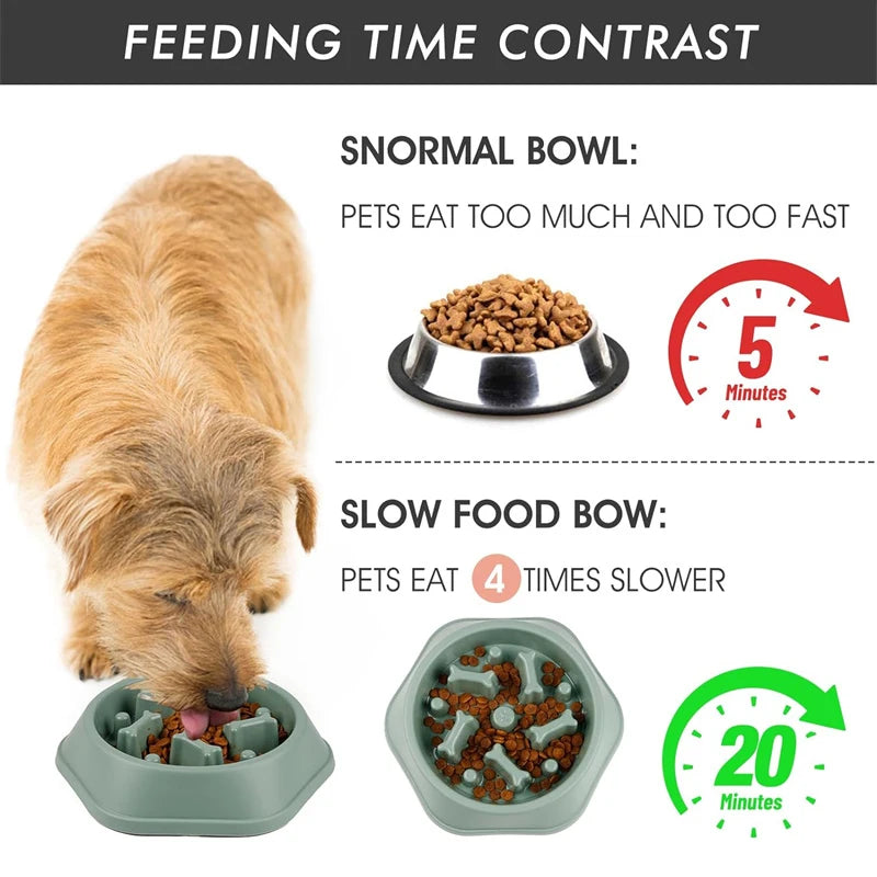 Anti-Choking Slow Feeder Dog Bowl – Non-Slip Interactive Puzzle Dish for Healthy Eating & Digestion