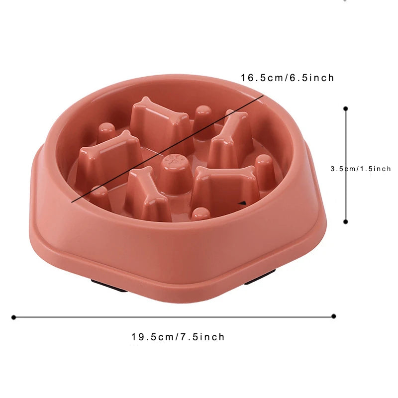 Anti-Choking Slow Feeder Dog Bowl – Non-Slip Interactive Puzzle Dish for Healthy Eating & Digestion