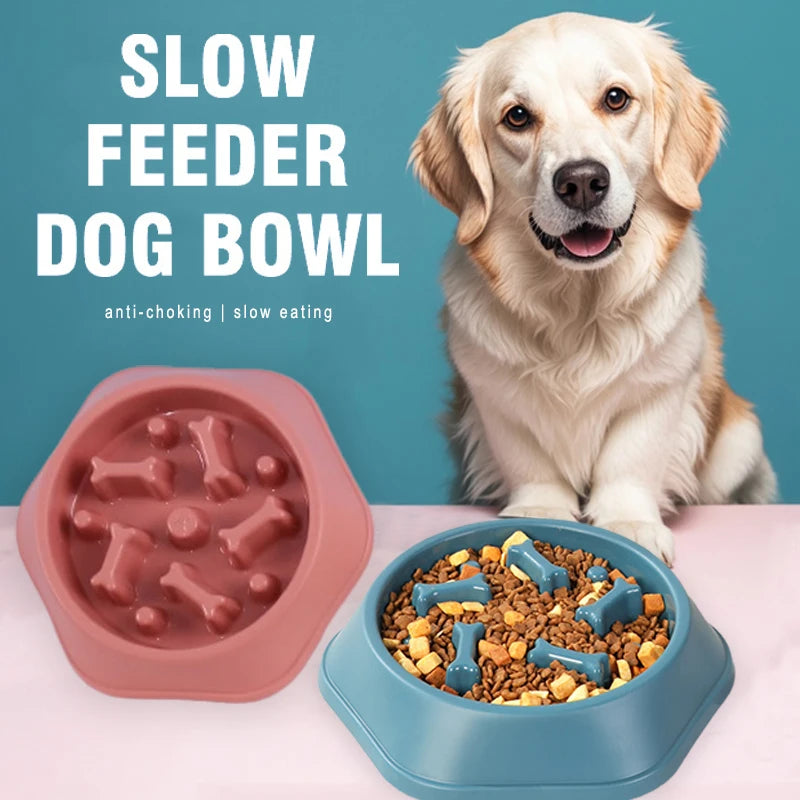 Anti-Choking Slow Feeder Dog Bowl – Non-Slip Interactive Puzzle Dish for Healthy Eating & Digestion