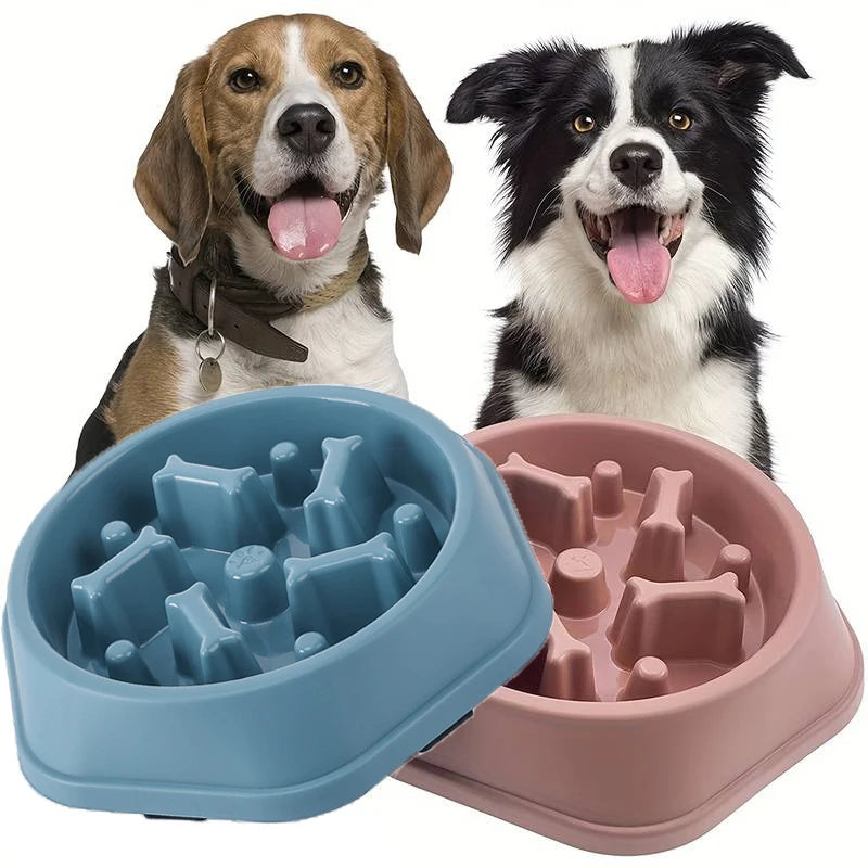 Anti-Choking Slow Feeder Dog Bowl – Non-Slip Interactive Puzzle Dish for Healthy Eating & Digestion