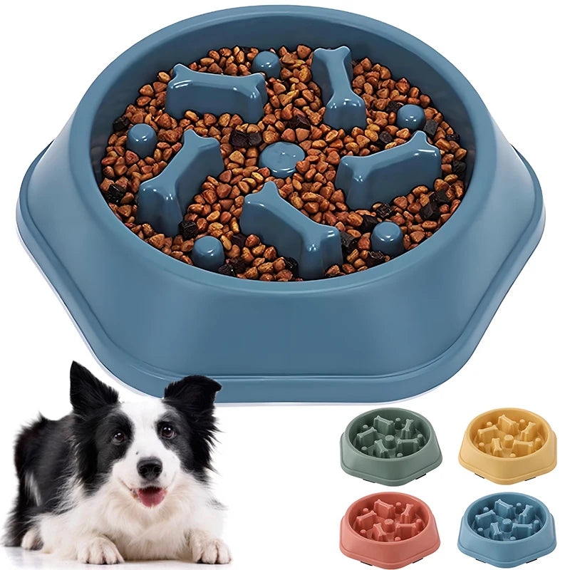 Anti-Choking Slow Feeder Dog Bowl – Non-Slip Interactive Puzzle Dish for Healthy Eating & Digestion