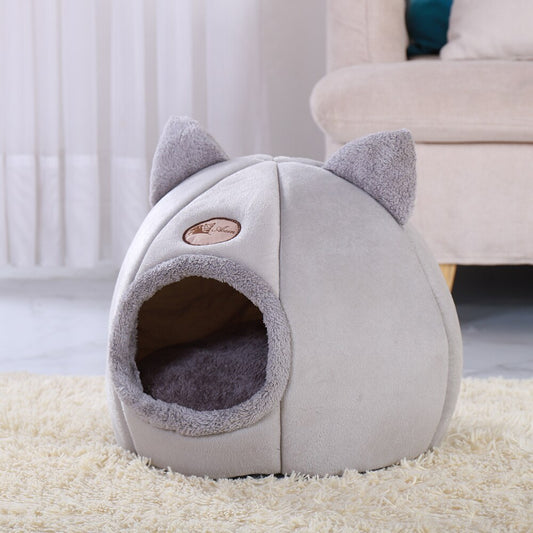 Cozy Pet Cave Bed – Soft & Warm Tent for Cats & Small Dogs