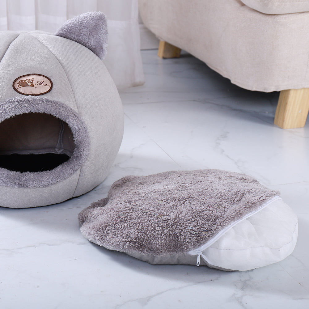 Cozy Pet Cave Bed – Soft & Warm Tent for Cats & Small Dogs