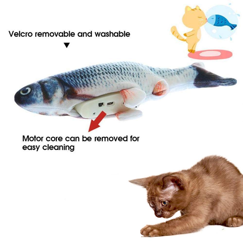 Electric Flipping Fish Toy for Cats – Interactive Motion-Activated Plush for Endless Fun